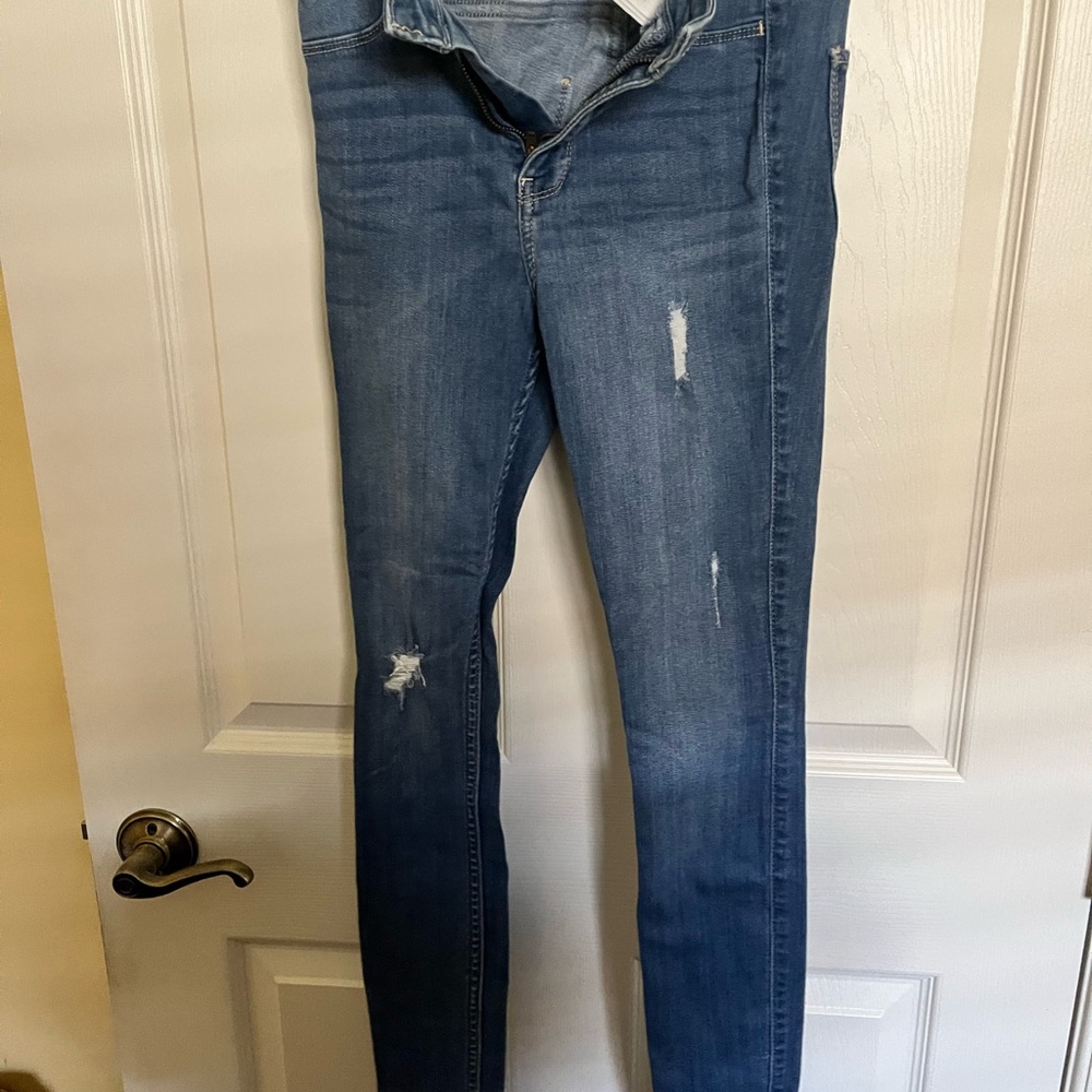 Hollister Distressed Blue Skinny Jeans